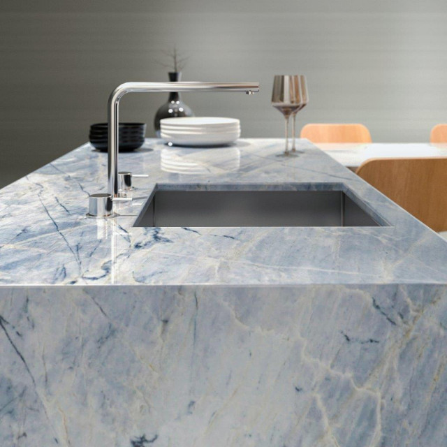 Ijen Blue Quartzite by Allure Natural Stone Modern Kitchen Dallas