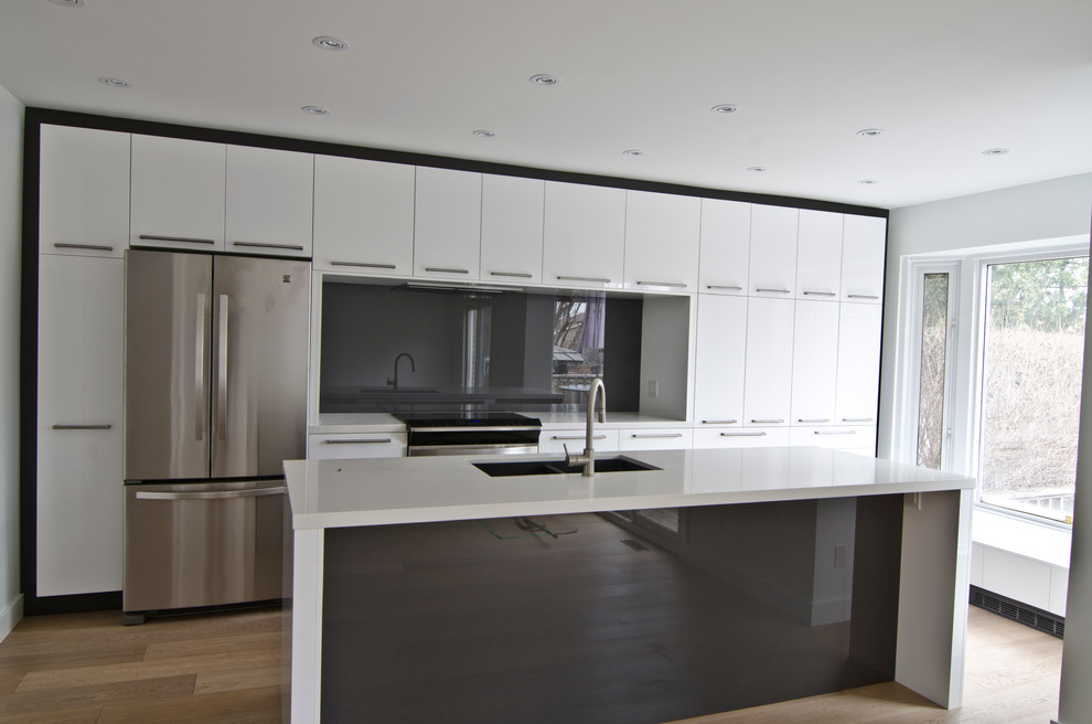 Ikea Abstrakt white custom - Modern - Kitchen - Toronto - by TS KITCHEN ...