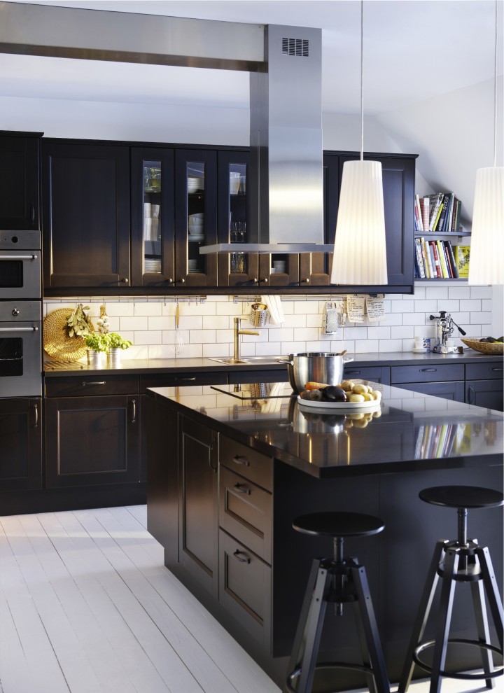 Example of a minimalist kitchen design in Other