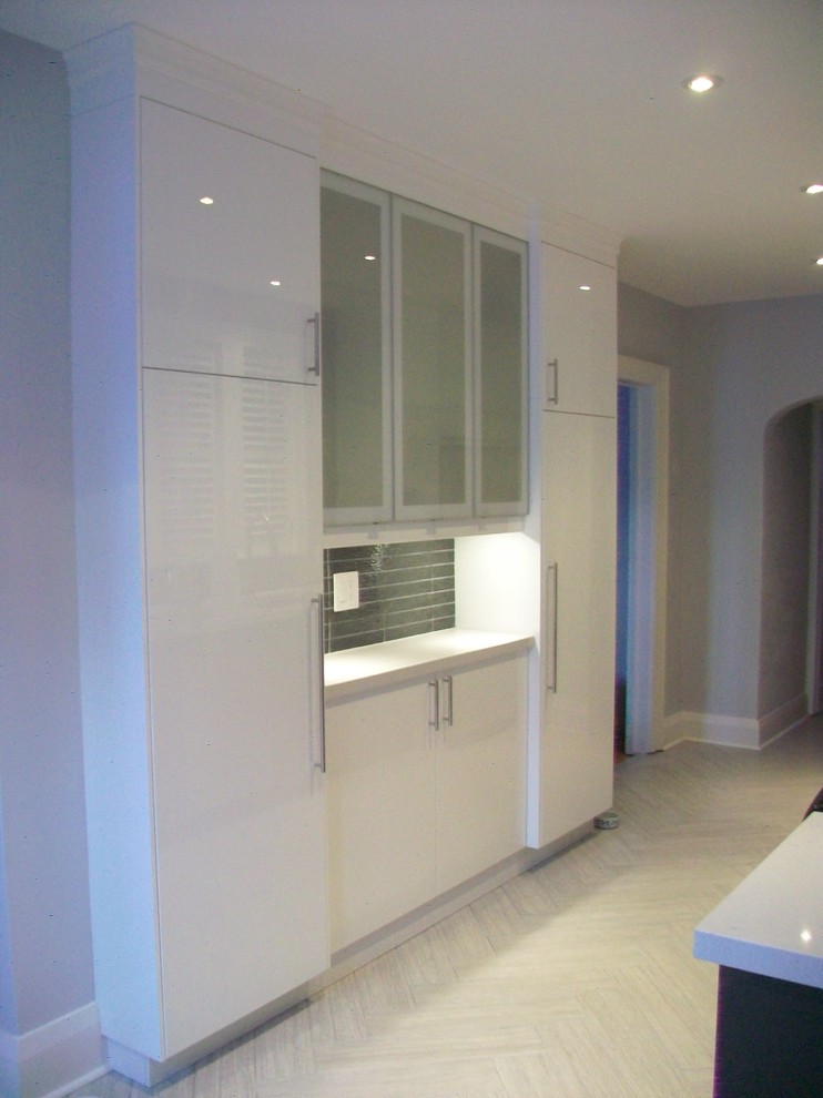 IKEA Kitchens Abstrakt Gray and Abstrakt White Modern Kitchen