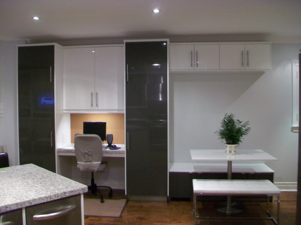 IKEA Kitchens Abstrakt Gray and Abstrakt White Modern Kitchen