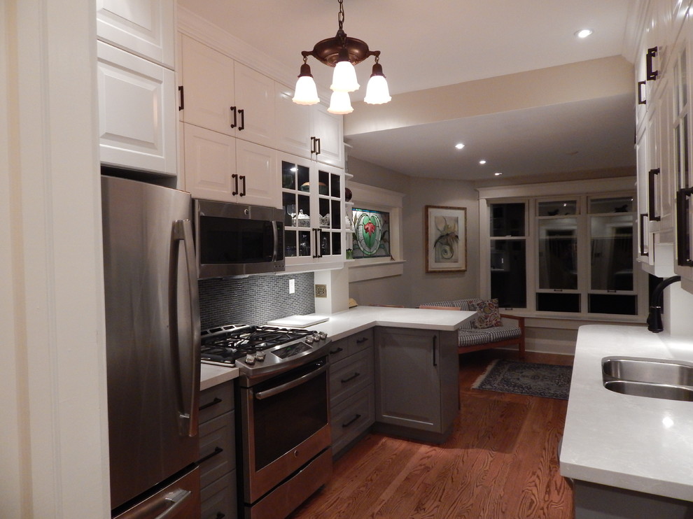 IKEA Kitchens - Lidingo Gray and White with Stacked Wall Cabinets - Traditional - Kitchen ...
