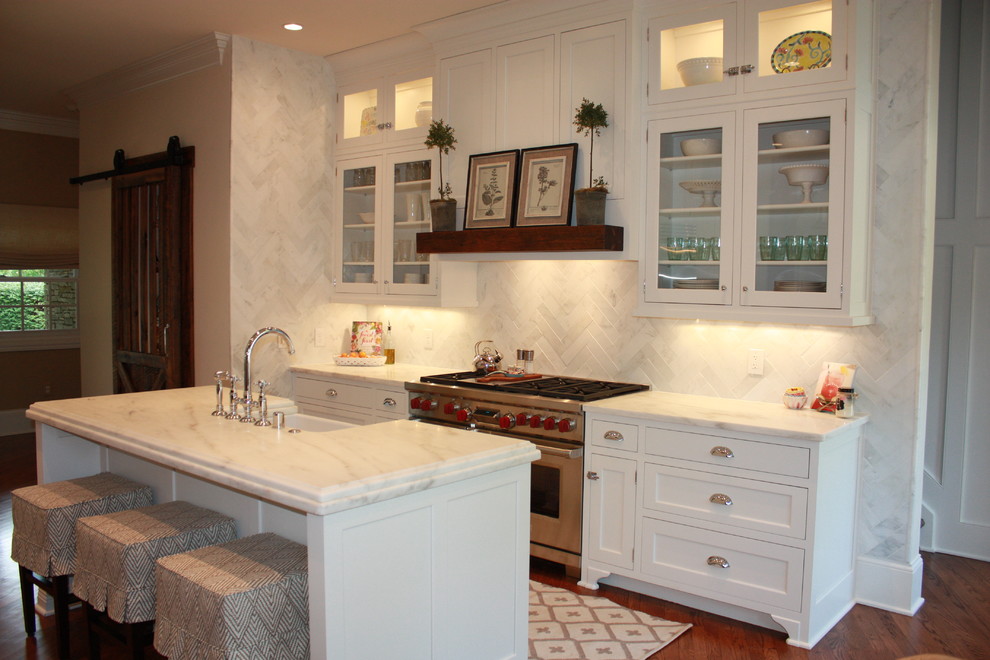 Imperial Danby Marble Surfaces and tile backsplash Traditional Kitchen Other by Counter