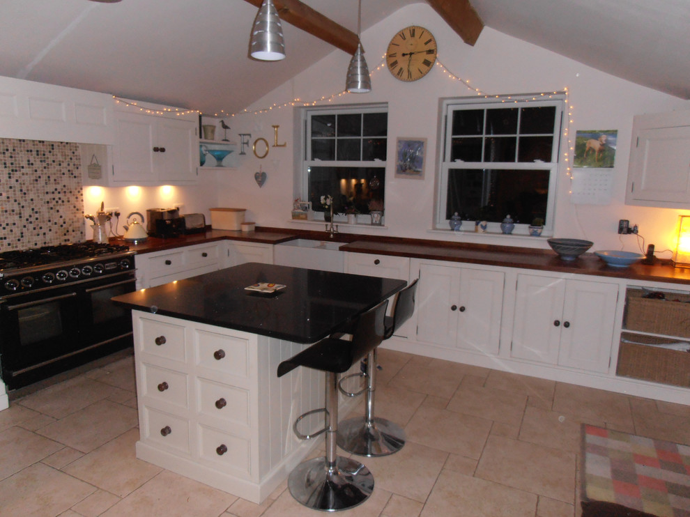 Example of a large farmhouse kitchen design in Hampshire