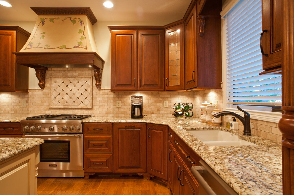 Indianapolis Tuscan Themed Kitchen and First Floor Remodel
