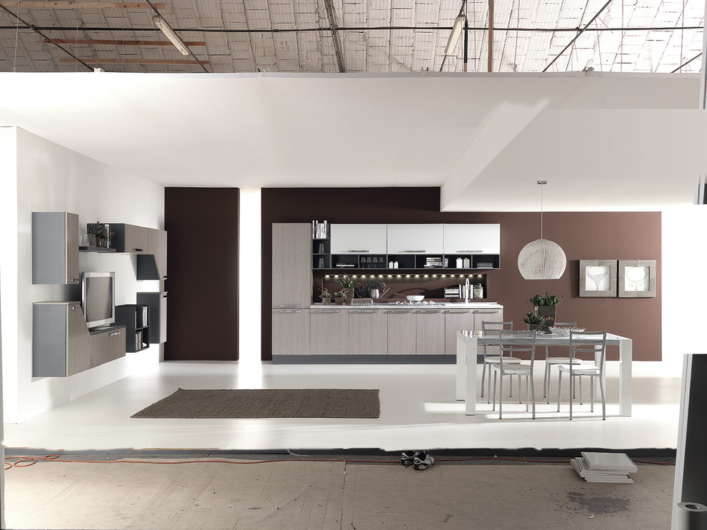 Example of a trendy kitchen design in Mexico City