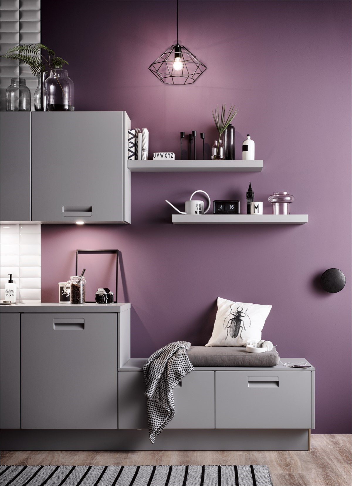 75 Purple Kitchen with Black Appliances Ideas You'll Love
