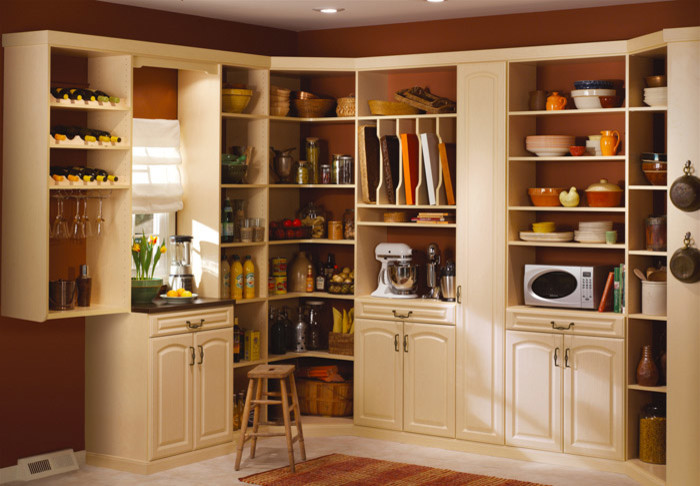 Design ideas for a traditional kitchen pantry in Detroit.