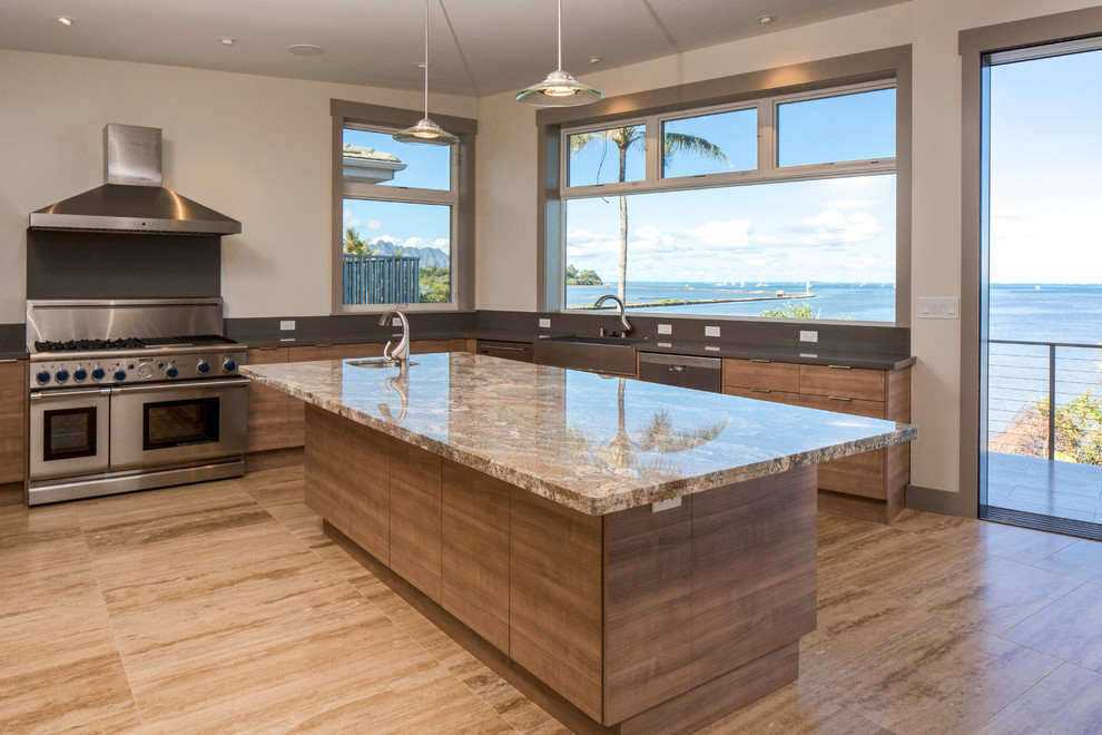 Inspiration for a contemporary kitchen remodel in Hawaii