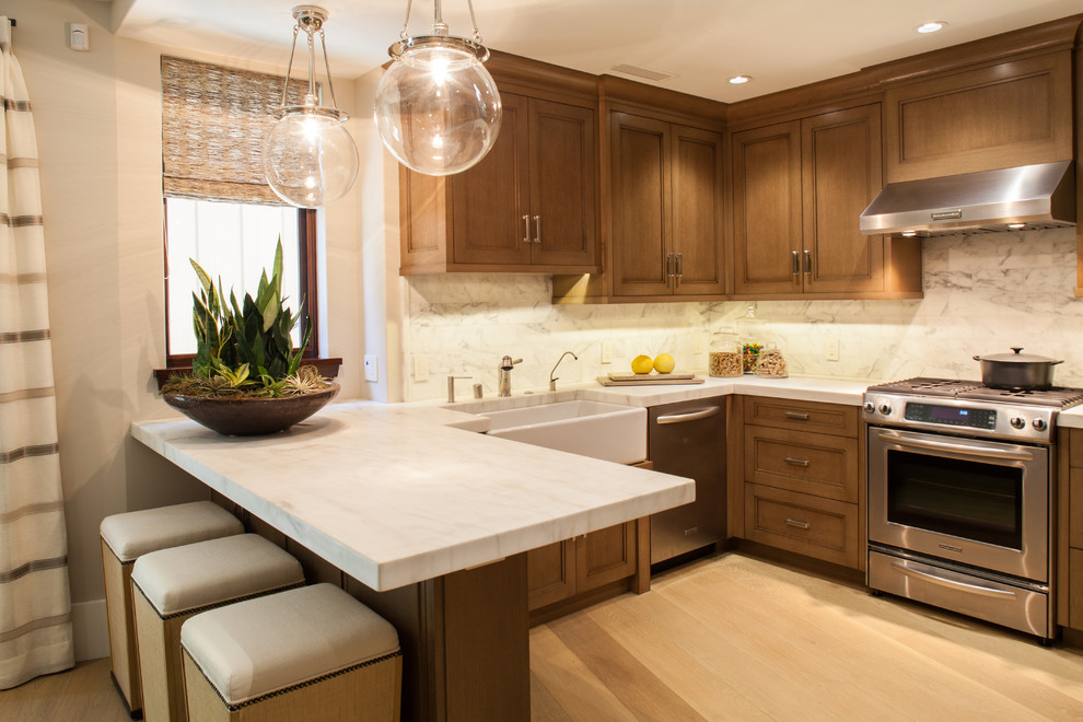 Example of a beach style kitchen design in Orange County