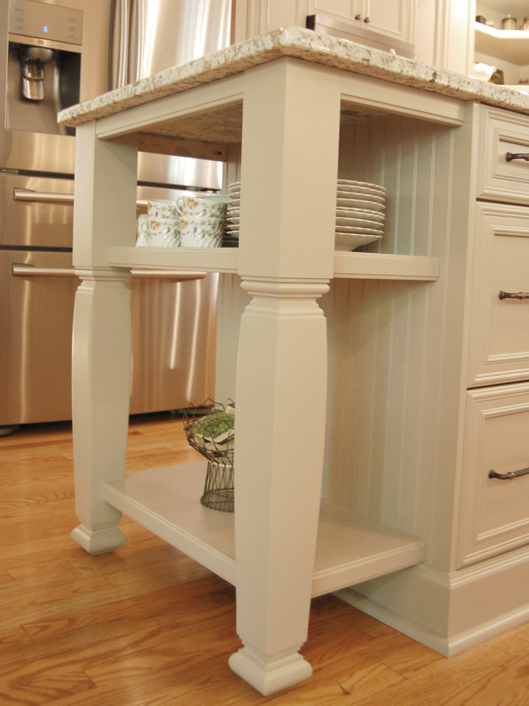 Island End Cap Traditional Kitchen Raleigh by Anne Paul