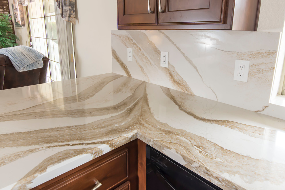 Island for Two Traditional Kitchen Los Angeles by Lenton