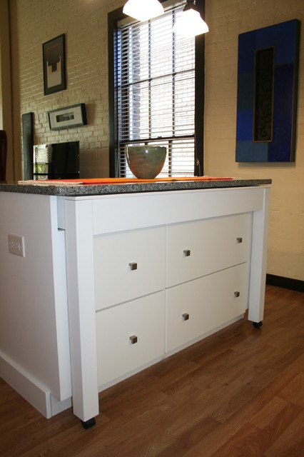 kitchen island hidden table