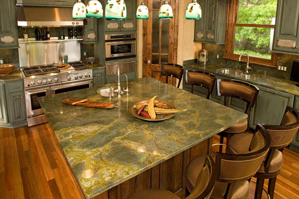 Islands Traditional Kitchen Minneapolis by Stone Countertop