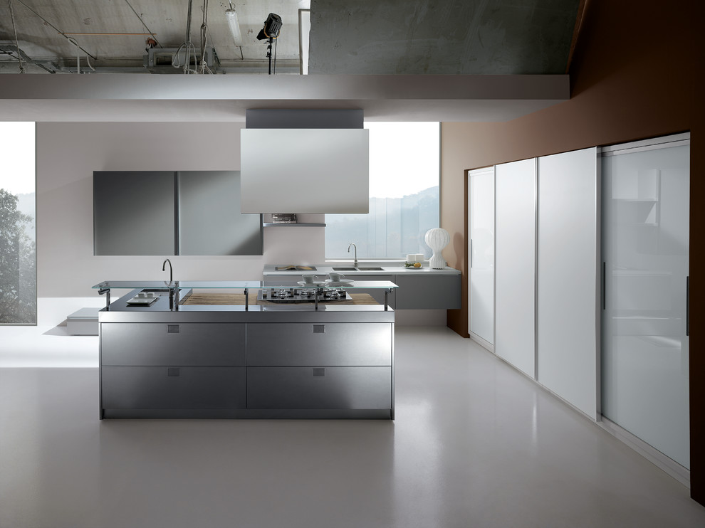 Идея дизайна: кухня в стиле модернизм