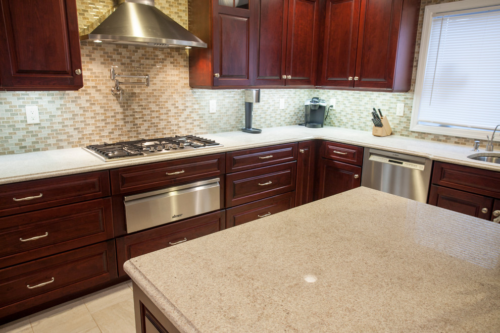 Itaunas White Granite Countertops - Traditional - Kitchen - New York ...
