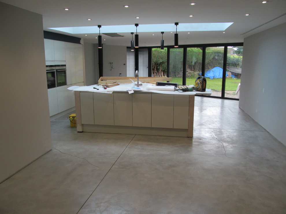 ITS AN INDUSTRIAL LOOKING POLISHED CONCRETE EFFECT FLOORING FOR YORK