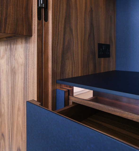 Jack Trench Kitchen Pantry in Walnut, Richlite & Copper Contemporary Kitchen London by