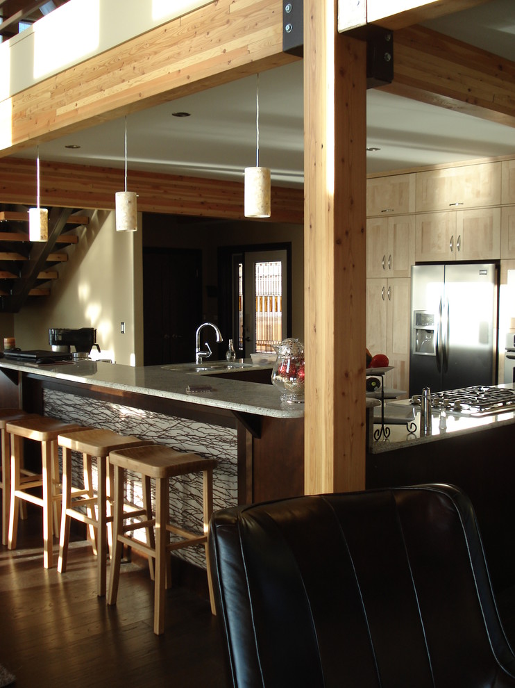 Jackfish Lake Cabin Contemporáneo Cocina Otras zonas de