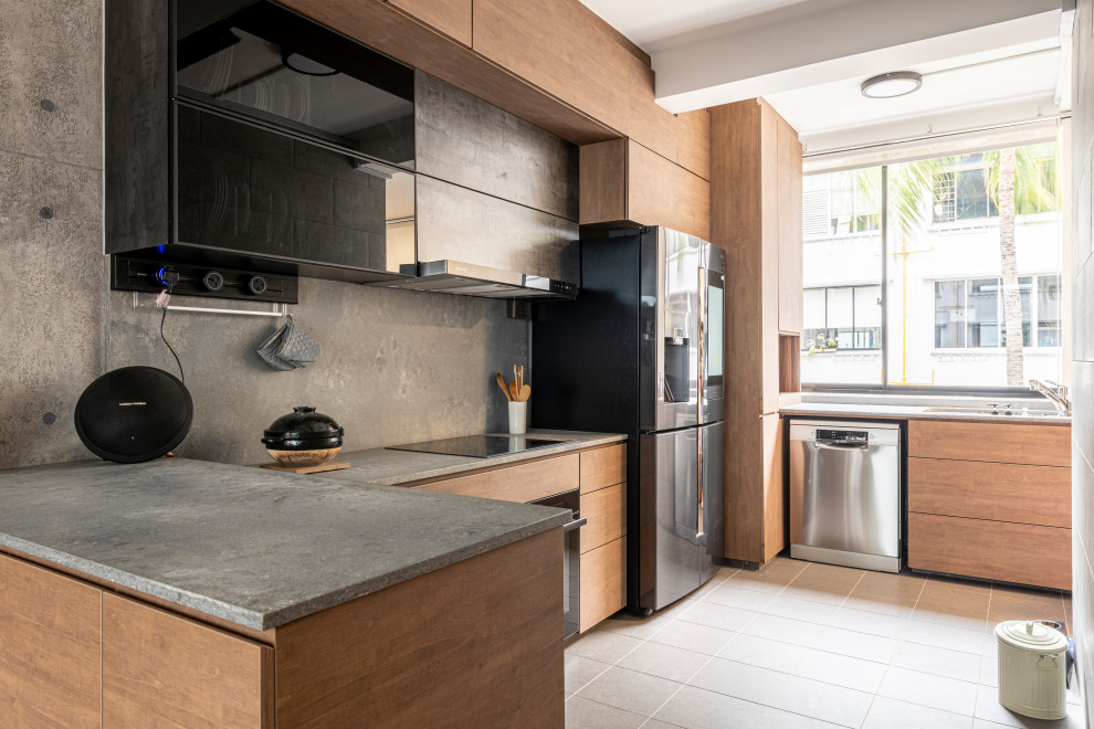 Transitional kitchen photo in Singapore