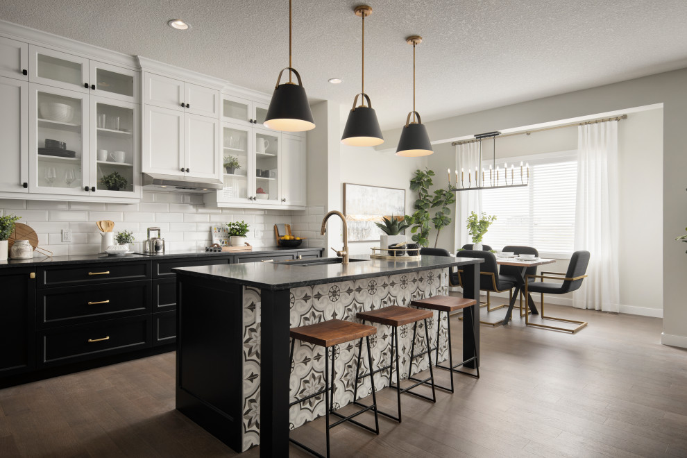 This is an example of a classic kitchen in Calgary.