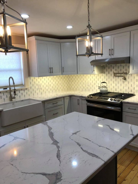 Jeffrey Court Backsplash In Montrose Kitchen Other By Tile Distributors Of America Inc Houzz