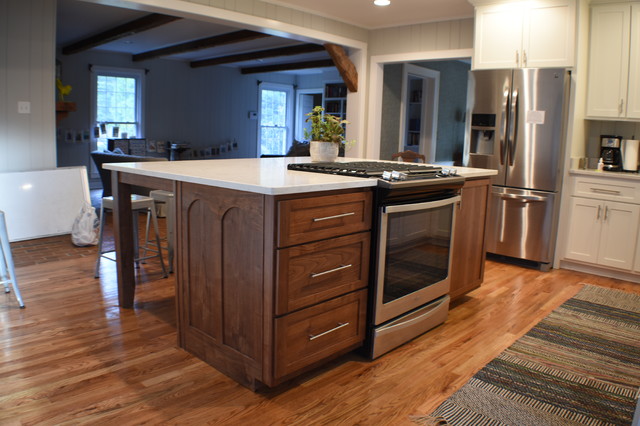 Jill's Walnut Kitchen Island, Front View - Country - Kitchen - by User ...