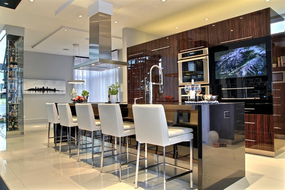 JulesVerne moderne Contemporary Kitchen Montreal by Richard & Levesque Cuisines Salles JulesVerne moderne Contemporary Kitchen Montreal by Richard & Levesque Cuisines Salles
