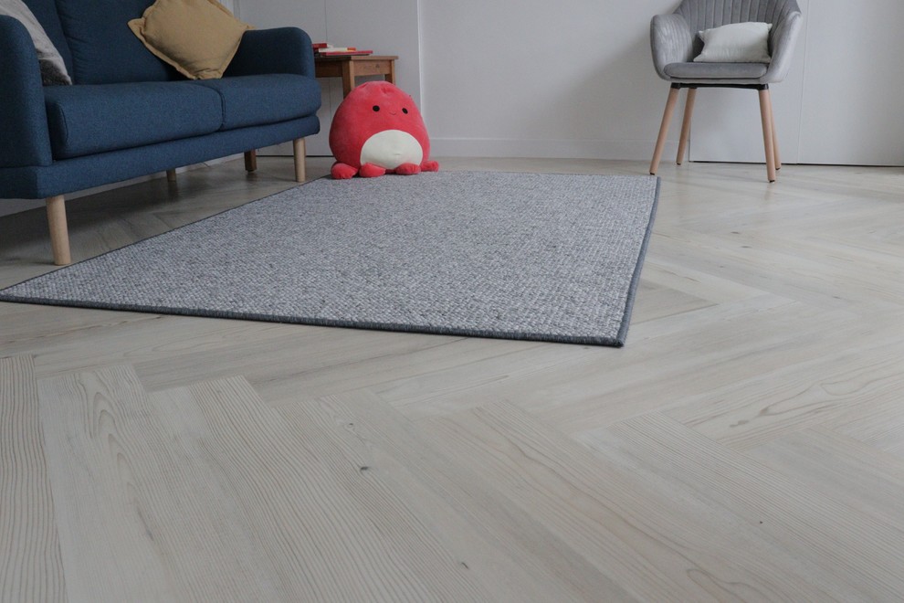 Karndean Knight Tile Natural Scandi Pine Herringbone Kitchen Cambridge Scandinavian Kitchen Cambridgeshire By Art Of Flooring