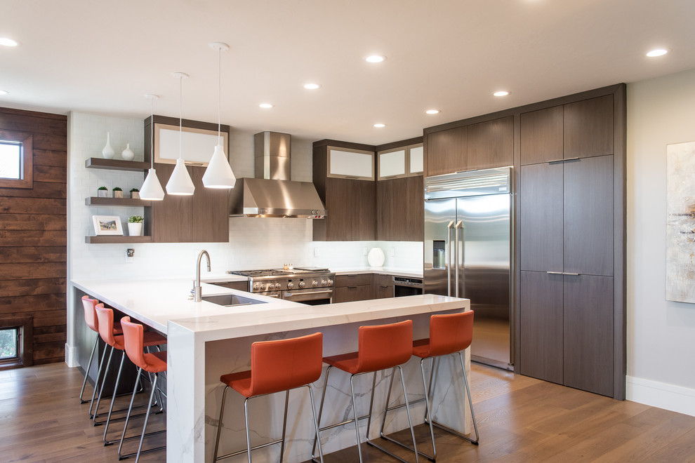 Kaysville Pond House Midcentury Kitchen Salt Lake City by Greg