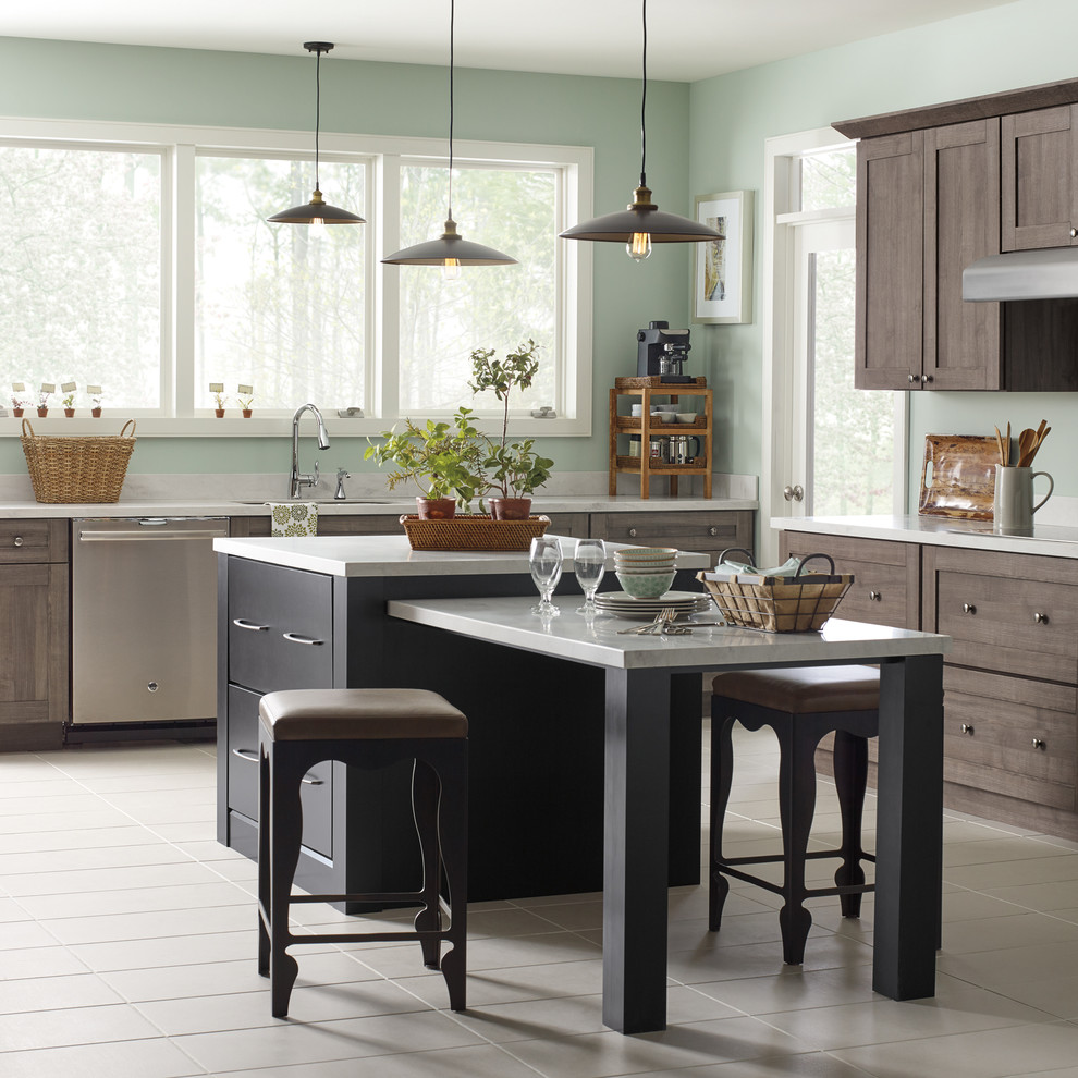 Kemper Cabinets: Two-Tone Laminate Kitchen Cabinets - Transitional ...