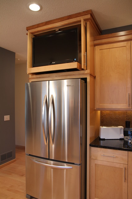 Get The Look Of A Built In Fridge For Less, How To Make A Refrigerator Fit Under Cabinet