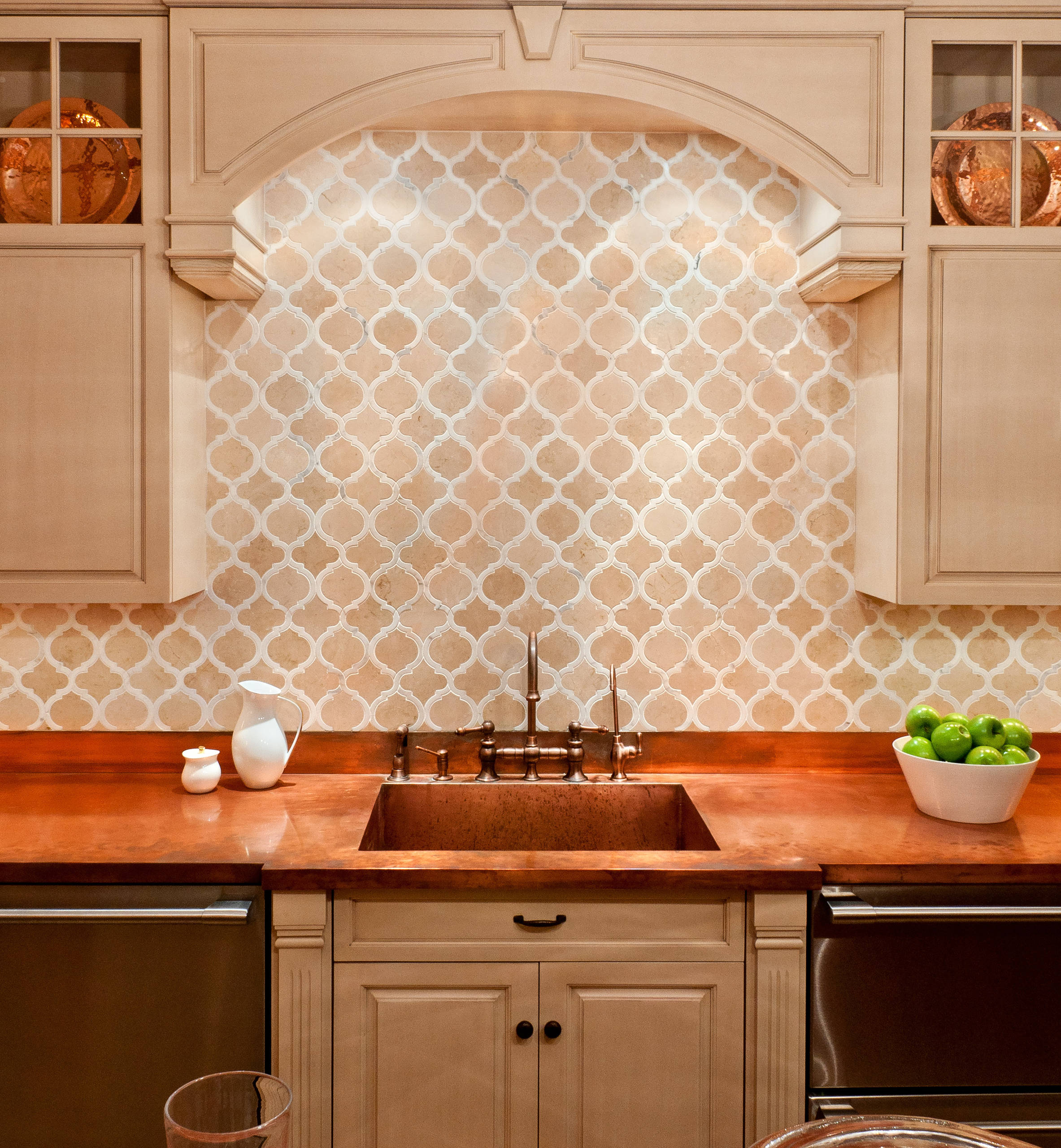 75 Beautiful Kitchen With Copper Countertops And Beige Backsplash Pictures Ideas July 2021 Houzz