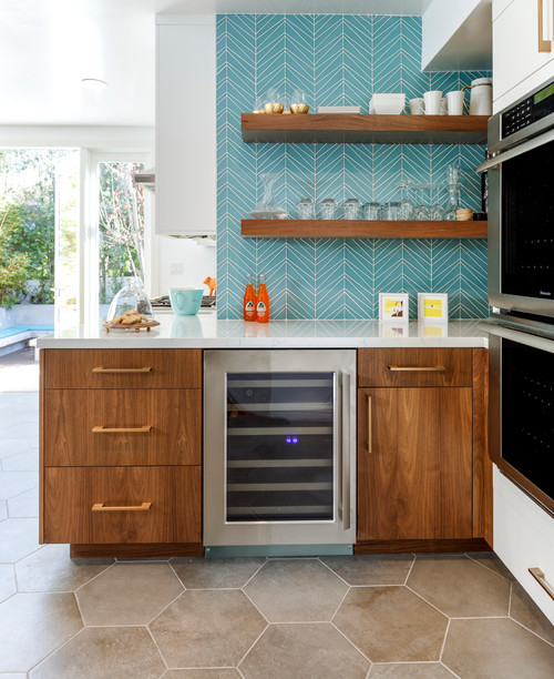Modern kitchen with RTA cabinets emphasizing reliable warranties and Canadian customer support