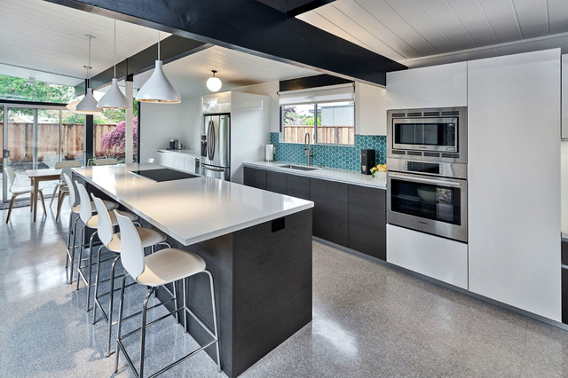 Kitchen and dining room - Eichler open concept - Modern - Kitchen - San ...