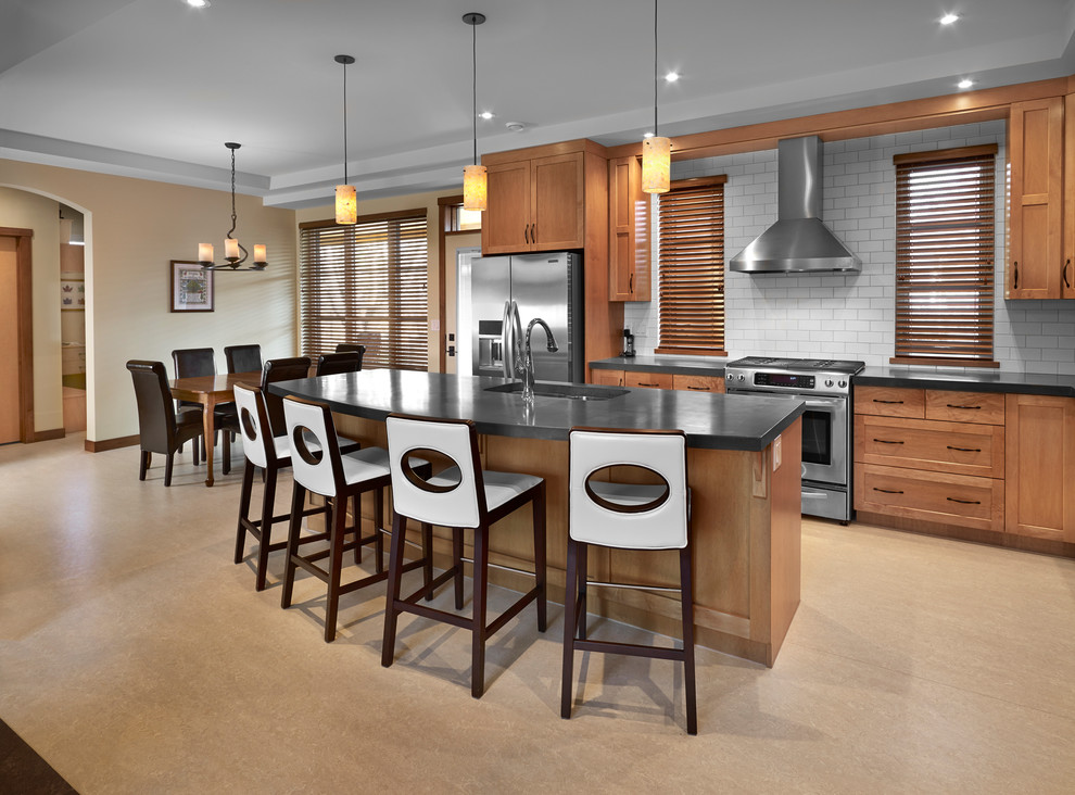 Kitchen and Dining Room Contemporary Kitchen Edmonton by
