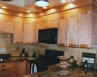 Kitchen Back Splashes Using Our Wooden Wall Tiles Available At Homedepot Com American Traditional Kitchen New York By Rustix Woodbrix Inc Houzz