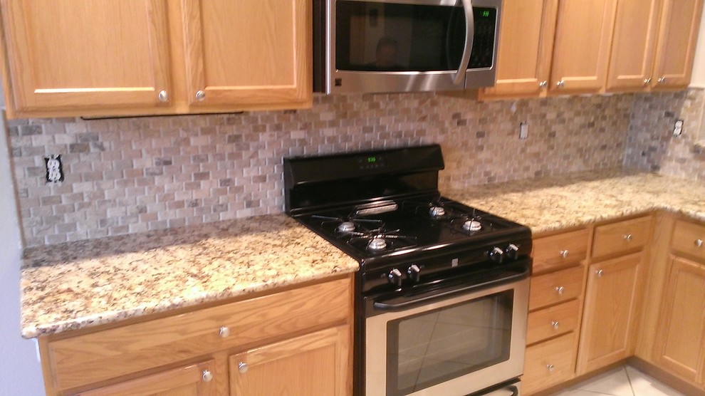 KITCHEN - Backsplash - Basket Weave Stone / No Grout - Traditional ...