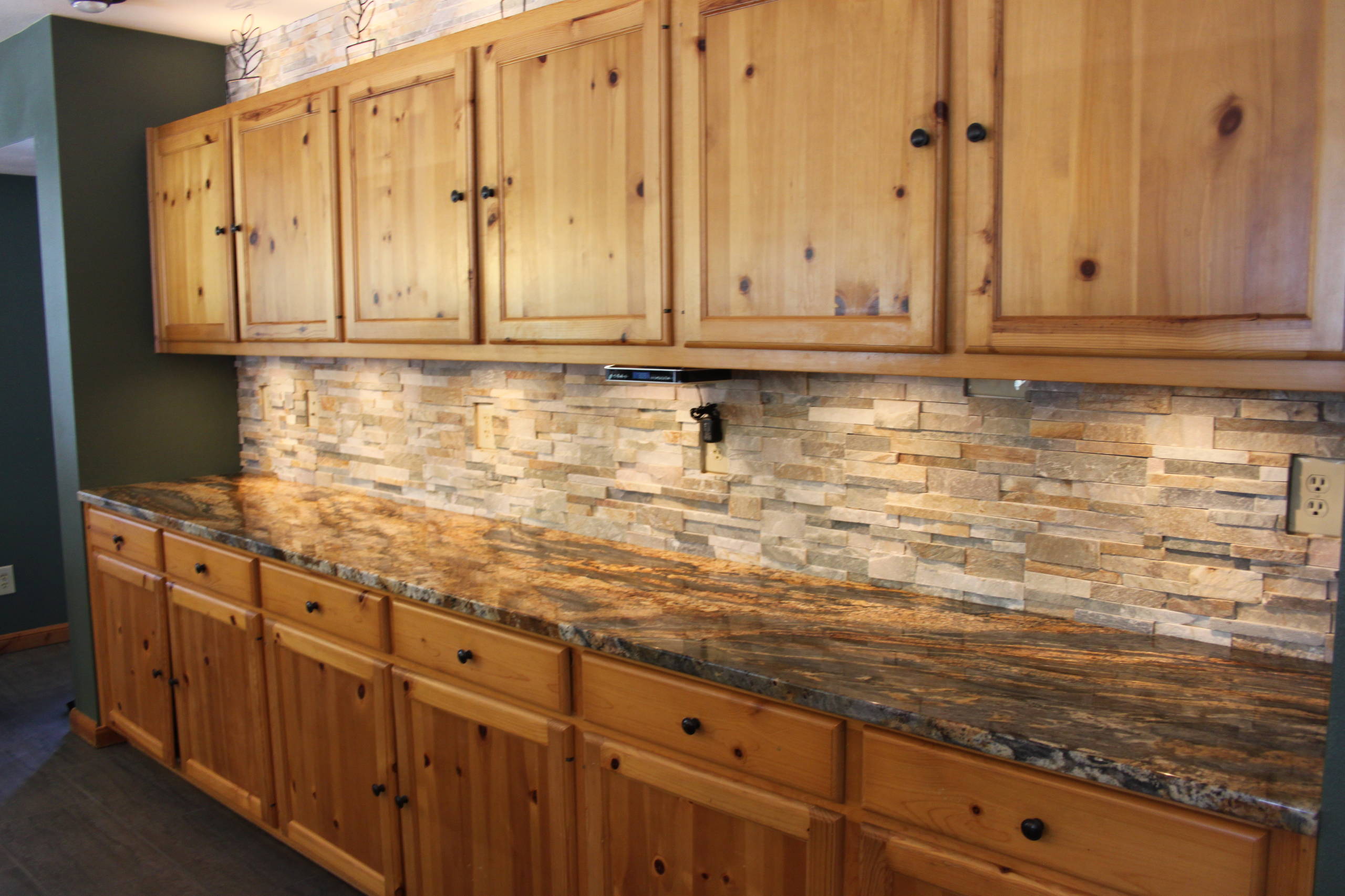 Stacked Stone Backsplash Houzz