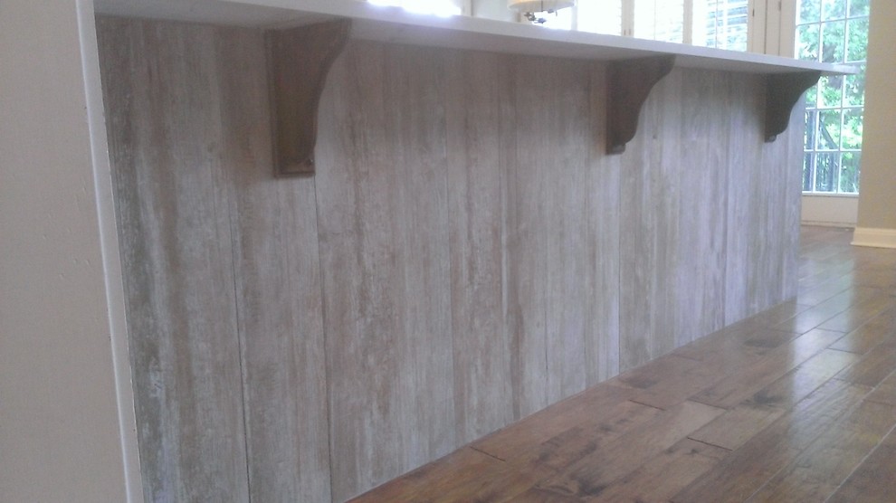 KITCHEN Bar Kick Space 8" x 48" Barn Wood Panel Tile Contemporary Kitchen Austin by