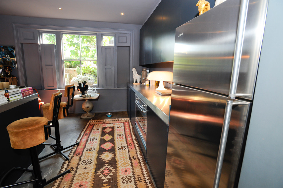This is an example of a bohemian kitchen in London.