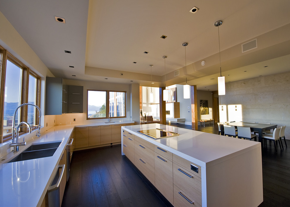 Photo of a modern kitchen in Vancouver with stainless steel appliances.