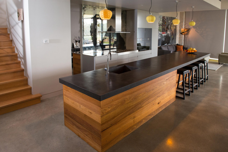 Kitchen Benchtop in Concrete Charcoal Modern Kitchen Other by Boyd Alternatives Houzz