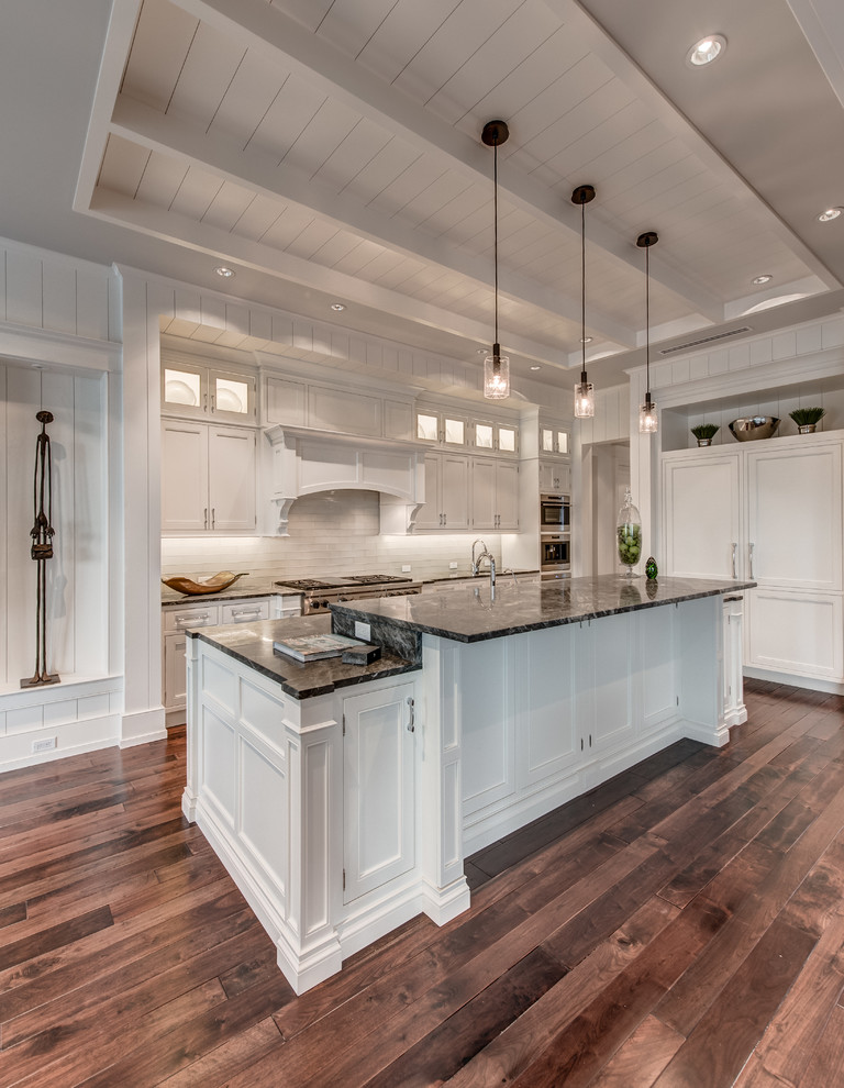 Photo of a nautical kitchen in Miami.