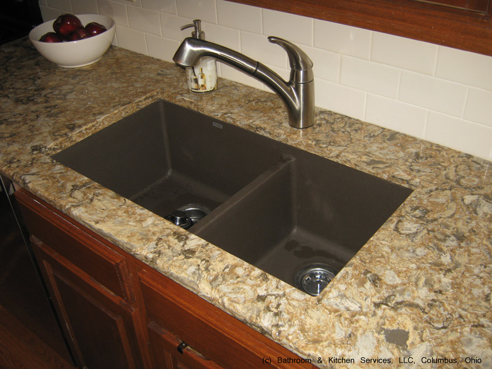 Kitchen countertop backsplash upgrade Traditional Kitchen