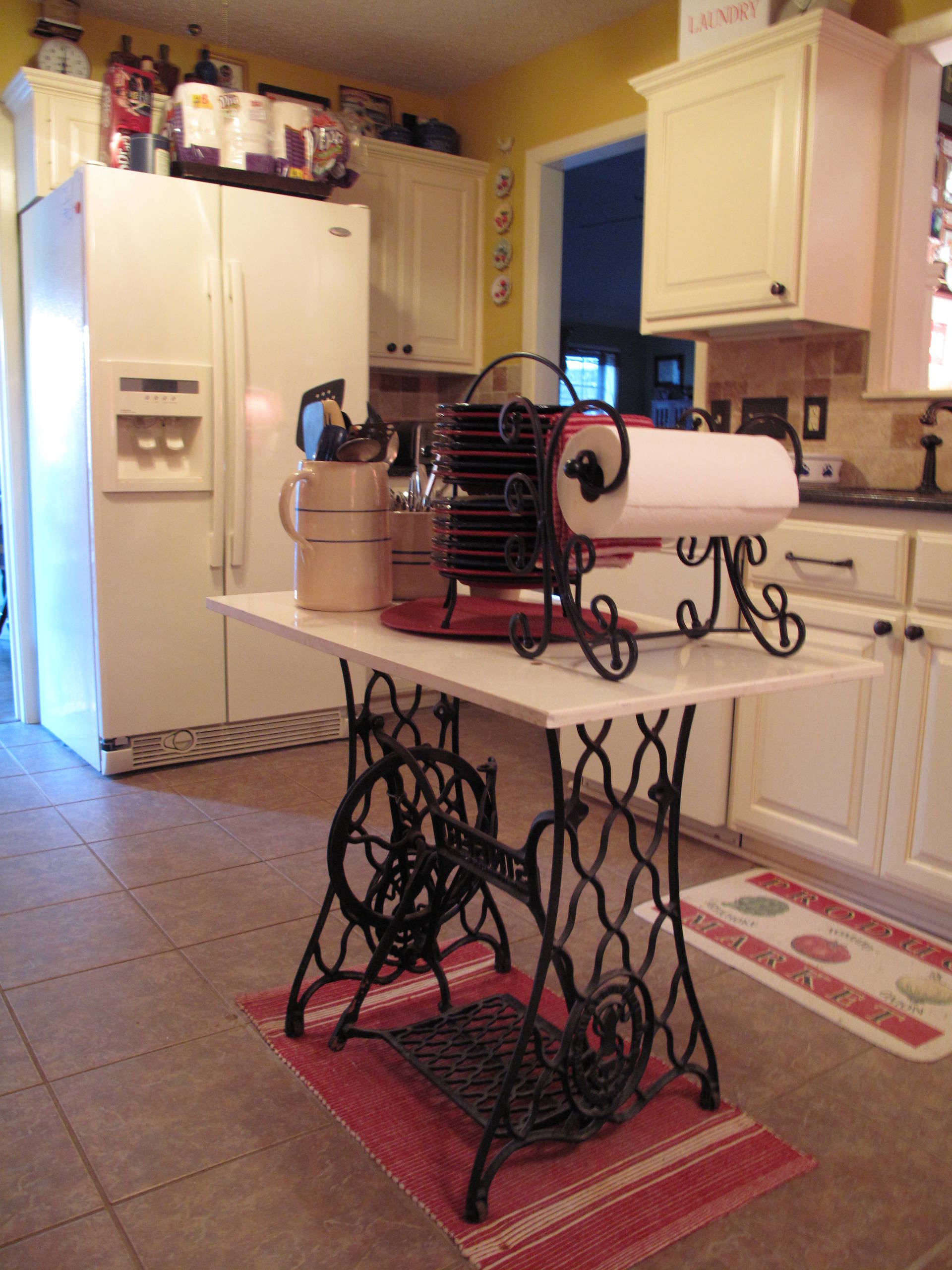 repurposed singer sewing machine