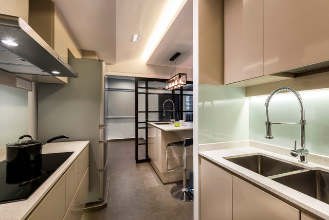 Kitchen Design Hdb Bukit Batok St 31 Contemporary Kitchen Singapore By Home Guide Design Contracts Pte Ltd