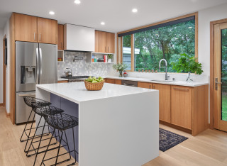 Maintaining Mid-Century Modern Vibes in Complete Remodel - Bentwood Luxury  Kitchens