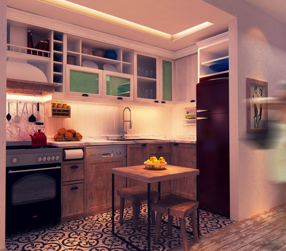 Свежая идея для дизайна: кухня среднего размера в классическом стиле - отличное фото интерьера
