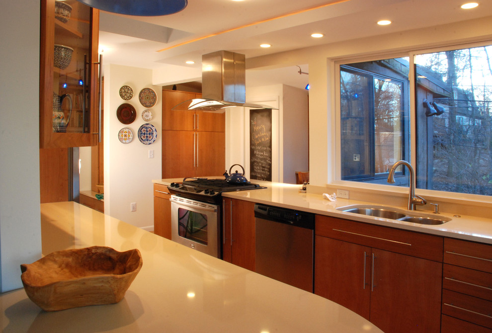Inspiration for a contemporary kitchen in Detroit.